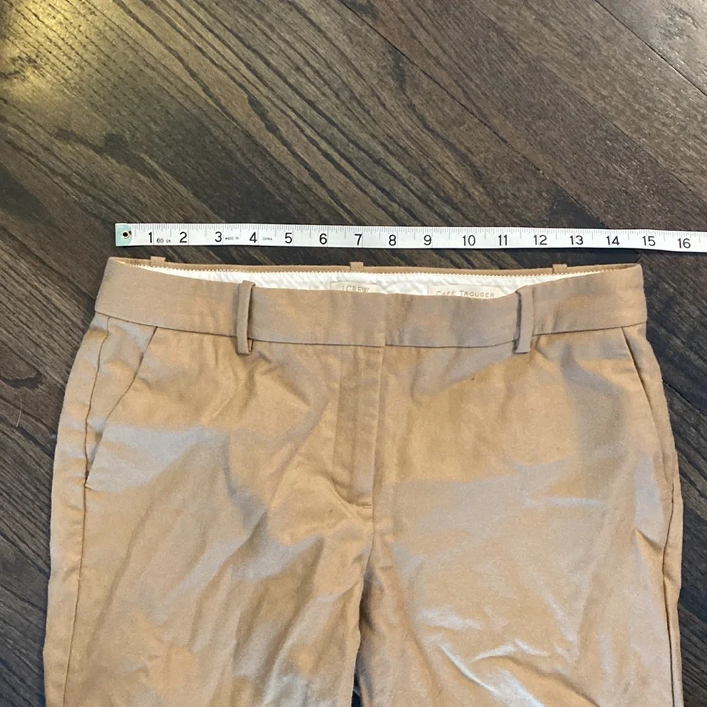 J. Crew Tan Wool Pants Trousers 6 EUC Cafe Trouser - Picture 2 of 9